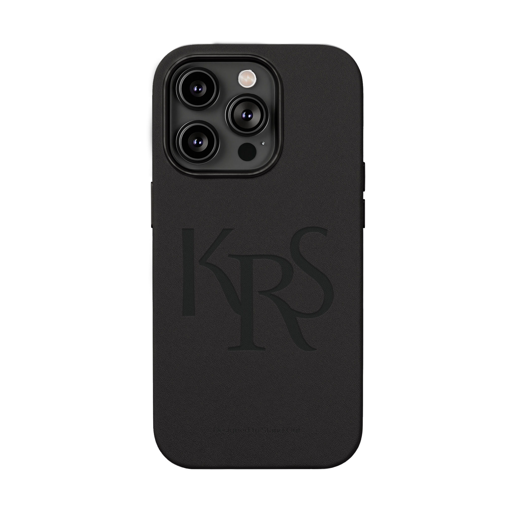 KRS - Black Leather iPhone Case