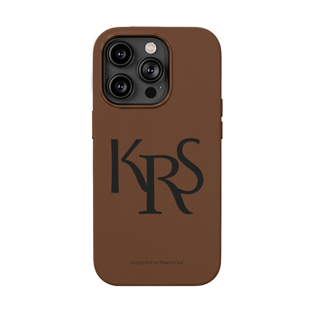 KRS - Brown Leather iPhone Case