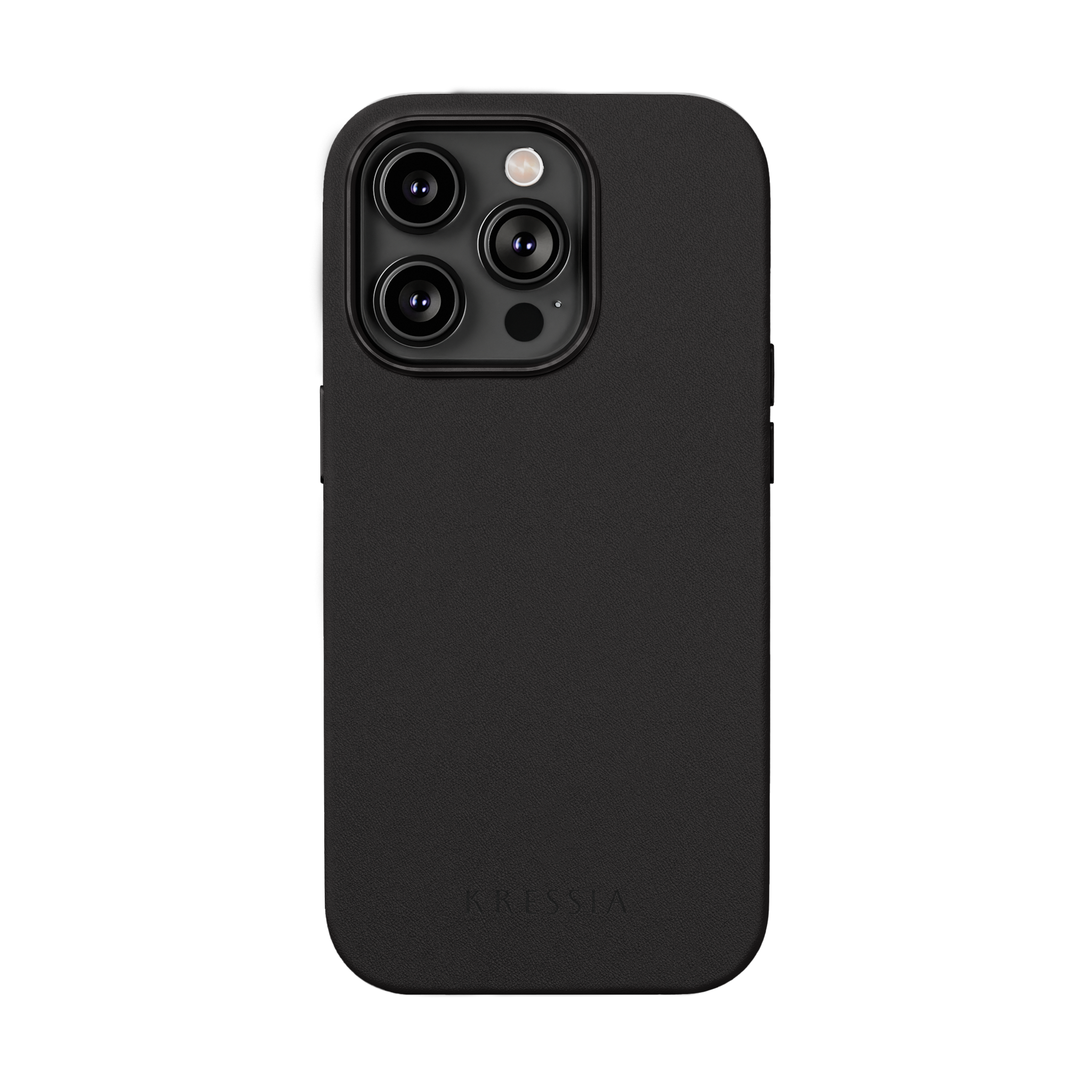 Kressia - Black Leather iPhone Case