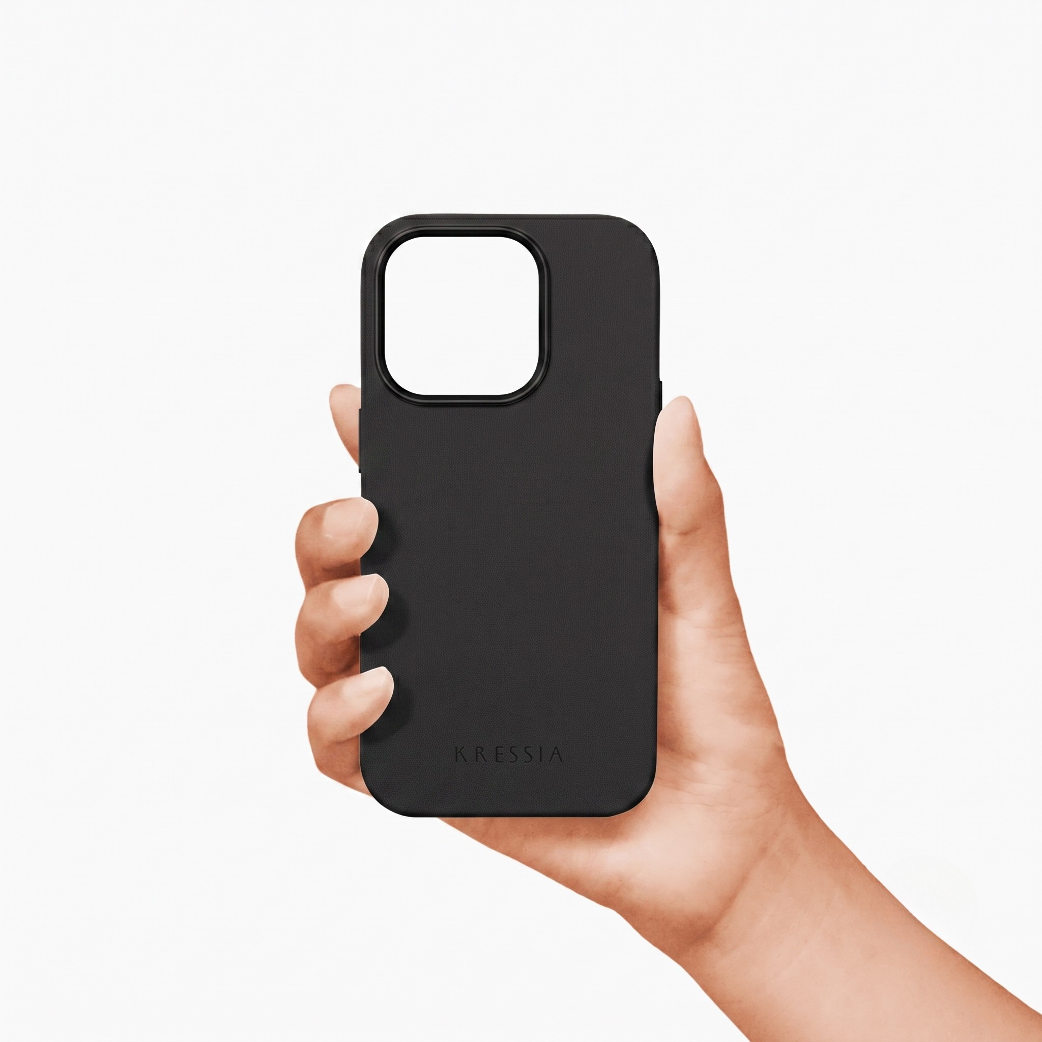 Kressia - Black Leather iPhone Case