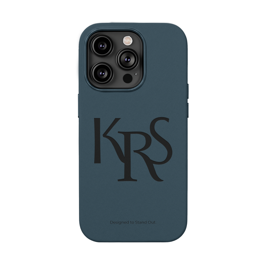 KRS - Midnight Navy Leather iPhone Case